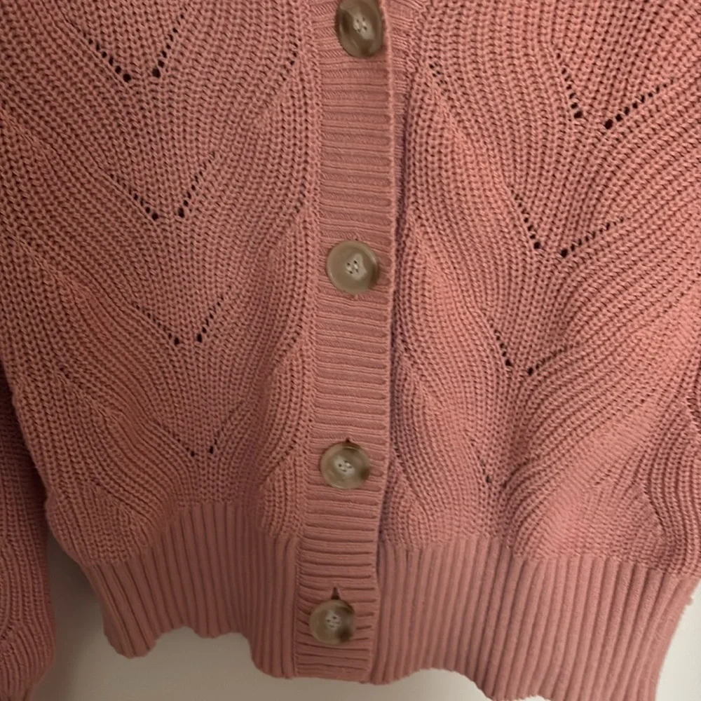 NEW LOFT Soft Pink Cardigan Sweater. Size M. - Picture 4 of 9